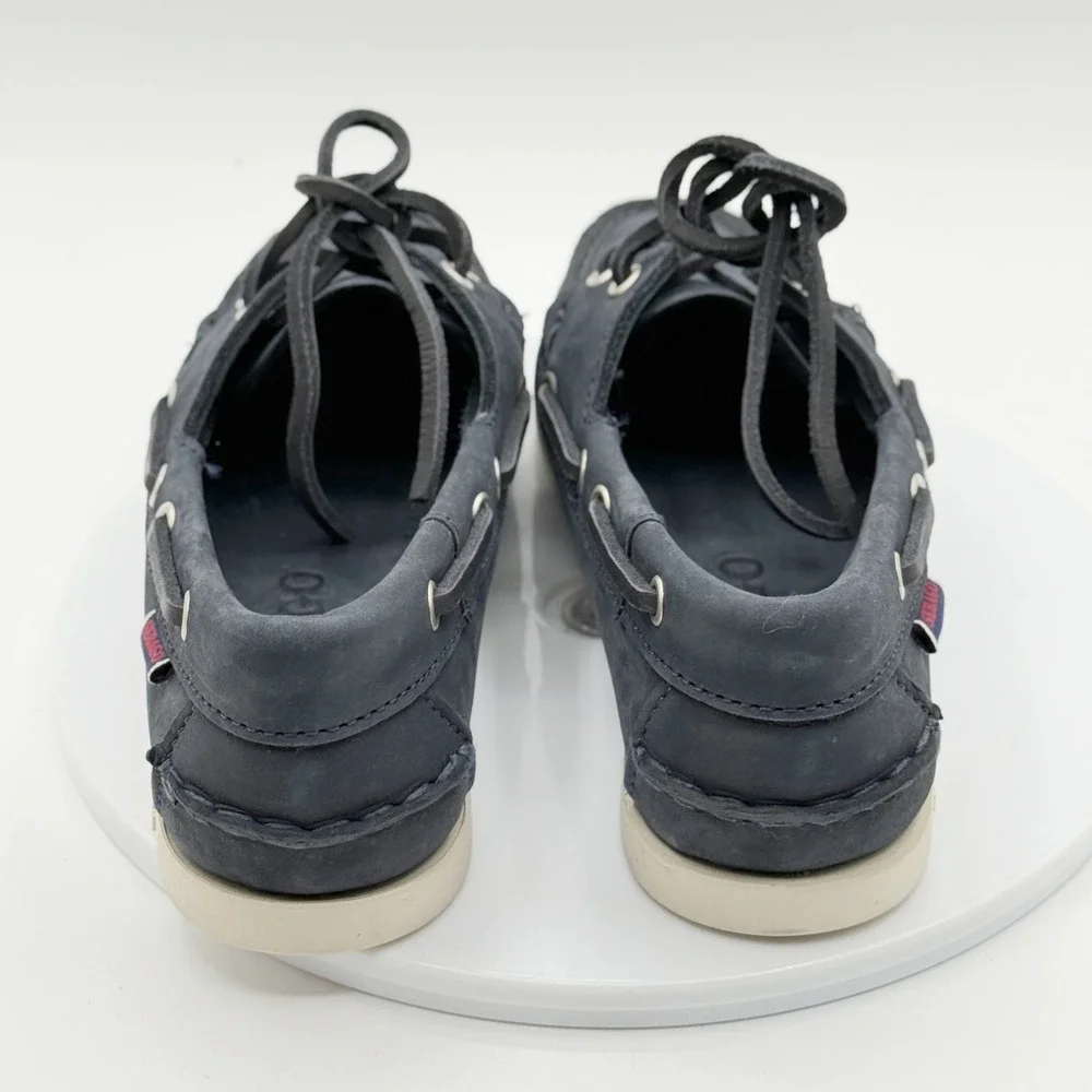 Sebago Docksides Boat Shoes‎ Size 5 Womens Jacqueline Navy Nubuck NEW